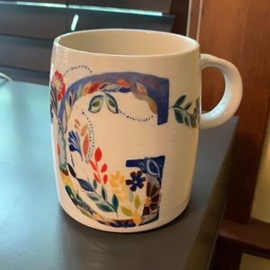 Anthropologie Initial Mug